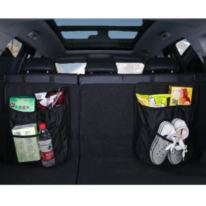 Car organizer the rear seat backrest the trunk juodos spalvos - Image 4