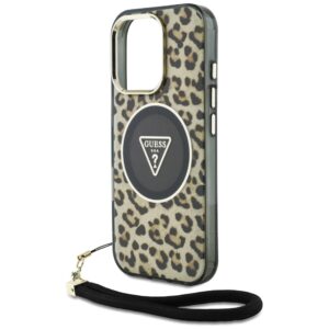 Guess HC IML Leopard Triangle Cord Strap Apple iPhone 16 Pro Max MagSafe dėklas telefonui - Image 5