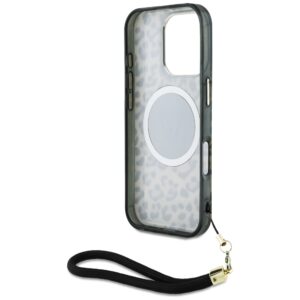 Guess HC IML Leopard Triangle Cord Strap Apple iPhone 16 Pro Max MagSafe dėklas telefonui - Image 6