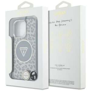 Guess HC IML Leopard Triangle Cord Strap Apple iPhone 16 Pro Max MagSafe dėklas telefonui - Image 7