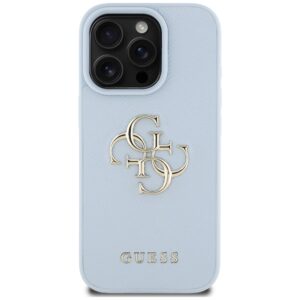 Guess Grained Big 4G Logo Small Classic Logo Apple iPhone 16 Pro Max dėklas telefonui mėlynos spalvos - Image 3