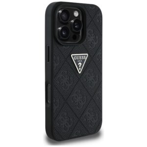 Guess Hot Stamp 4G Pattern Triangle Metal Logo Apple iPhone 16 Pro Max dėklas telefonui juodos spalvos - Image 4
