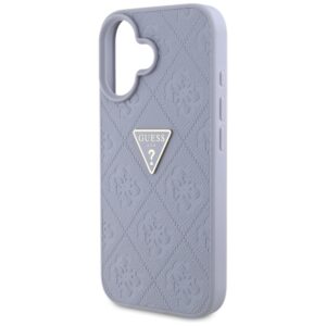 Guess Hot Stamp 4G Pattern Triangle Metal Logo Apple iPhone 16 dėklas telefonui violetinės spalvos - Image 6