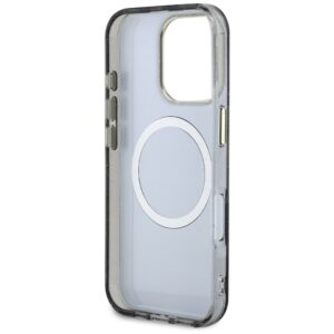 Guess Glitter Flowers Triangle Buttons MagSafe Apple iPhone 16 Pro Max dėklas telefonui juodos spalvos - Image 7