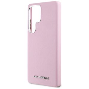 Karl Lagerfeld Saffiano Full Wrapped Elongated Metal Logo MagSafe Samsung Galaxy S25 Ultra dėkals telefonui rožinės spalvos - Image 6