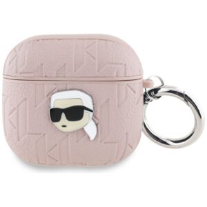 Karl Lagerfeld Monogram Karl Head AirPods 4 rožiinės spalvos