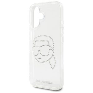 Karl Lagerfeld IML Rhinestones Karl Head Apple iPhone 16 dėklas telefonui skaidrus - Image 6