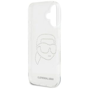 Karl Lagerfeld IML Rhinestones Karl Head Apple iPhone 16 dėklas telefonui skaidrus - Image 7