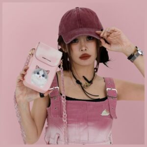 Nimmy torebka na telefon rožinės spalvos Big Eyed Pet 2.0 Cat - Image 7