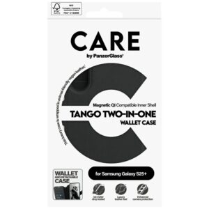 CARE by PanzerGlass Feature Tango 2w1 Wallet Samsung Galaxy S25 Plus dėklas telefonui juodos spalvos - Image 5