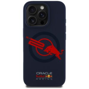 Red Bull HC Silicone ORBR20 Logo Red Lining Apple iPhone 15 Pro MagSafe dėklas telefonui mėlynos spalvos - Image 3