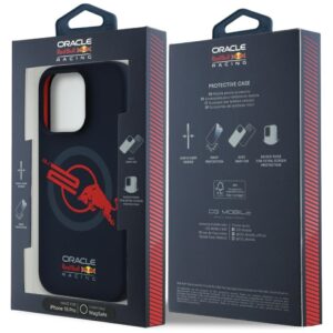 Red Bull HC Silicone ORBR20 Logo Red Lining Apple iPhone 15 Pro MagSafe dėklas telefonui mėlynos spalvos - Image 8
