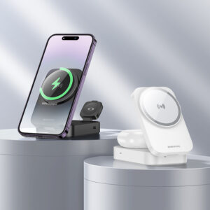 Borofone Wireless induction charger BQ38 Sharp 3 in 1 15W black - Image 5