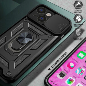 Slide Camera Armor dėklas skirtas Xiaomi Redmi A4 juodos spalvos - Image 3