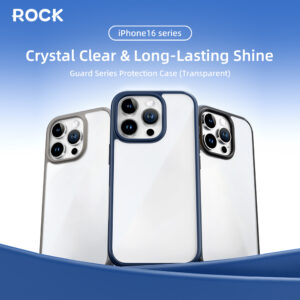 Rock Guard Series dėklas skirtas Apple iPhone 16 Pro Max skaidrus-pilkos spalvos - Image 5