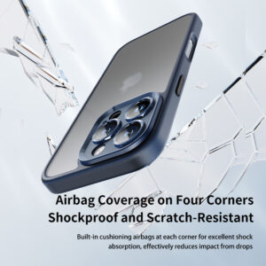 Rock Guard Touch Matte Series dėklas skirtas Apple iPhone 16 Pro Max mėlynos spalvos - Image 6
