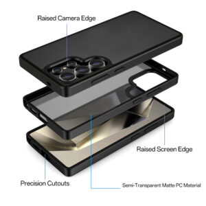 Rock Guard Touch Matte Series dėklas skirtas Samsung Galaxy S25 Ultra juodos spalvos - Image 6