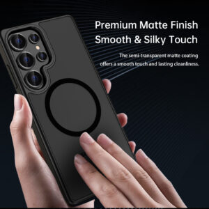 Rock Guard Touch Matte Series Magnetic dėklas skirtas Samsung Galaxy S25 Ultra pilkos spalvos - Image 4