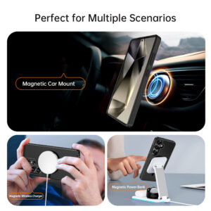 Rock Guard Touch Matte Series Magnetic dėklas skirtas Samsung Galaxy S25 Ultra pilkos spalvos - Image 6