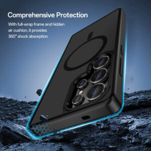 Rock Guard Touch Matte Series Magnetic dėklas skirtas Samsung Galaxy S25 Ultra pilkos spalvos - Image 7