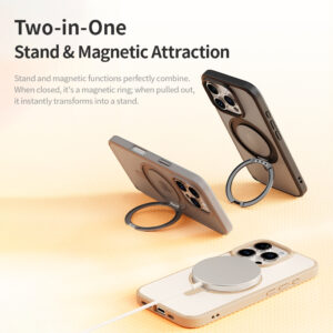 Rock Rotating Stand Soft Touch Series Magnetic Apple iPhone 16 Pro aukso spalvos - Image 3