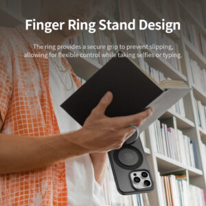 Rock Rotating Stand Soft Touch Series Magnetic Apple iPhone 16 Pro aukso spalvos - Image 7