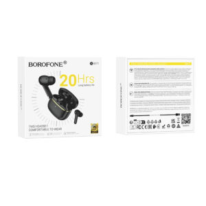 Borofone TWS Bluetooth ausinės BW71 Soleil juodos spalvos - Image 3