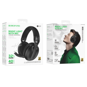 Borofone ausinės BO30 Magic bluetooth su mikrofonu juodos spalvos - Image 5