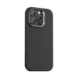 Benks Magnetic Armor Pro Camera Control Kevlar Case Metal Frame 600D (D065) Apple iPhone 16 Pro dėklas telefonui juodos spalvos - Image 5