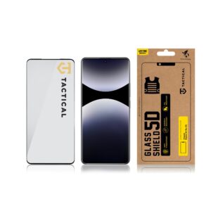 Tactical apsauginis stiklas Shield 5D skirtas Xiaomi Redmi Note 14 Pro 5G su juodos spalvos krašteliu - Image 2