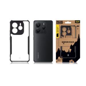 Tactical Quantum Stealth dėklas skirtas Xiaomi Redmi Note 14 5G skaidrus ir juodos spalvos - Image 2