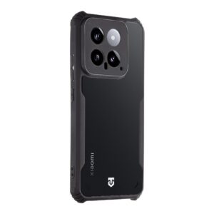 Tactical Quantum Stealth dėklas skirtas Xiaomi 14 skaidrus ir juodos spalvos