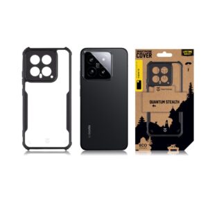 Tactical Quantum Stealth dėklas skirtas Xiaomi 14 skaidrus ir juodos spalvos - Image 2