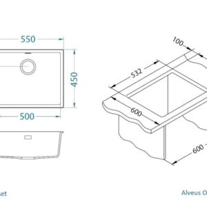 PLAUTUVĖ OMNI 30 G90 SU SIFONU JUODA - Image 3