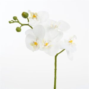 Dirbtinis augalas Mica Orchidėja, balta, 48 cm - Image 3