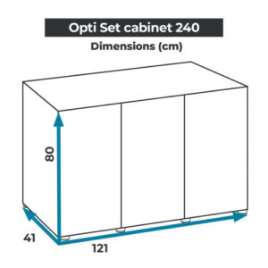 Aquael spintelė Optiset 240 pilka 120x40x80cm - Image 3
