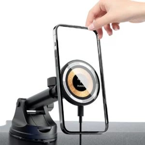 Magnetic holder with MagSafe inductive charger for cockpit/air vent 15W Dudao F12MAX+ - black - Image 6