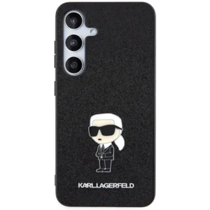 Karl Lagerfeld Fixed Glitter Ikonik Logo Metal Pin case Samsung Galaxy S24 - dėklas telefonui juodos spalvos - Image 3