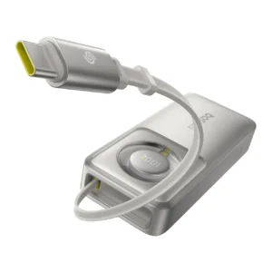 Baseus Free2Pull 10000mAh 30W powerbank with USB-C port and retractable USB-C cable - pilkos spalvos - Image 3