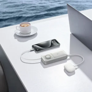 Baseus Free2Pull 10000mAh 30W powerbank with USB-C port and retractable USB-C cable - pilkos spalvos - Image 8