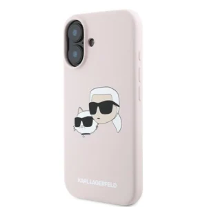 Karl Lagerfeld Silicone Heads Print MagSafe Apple iPhone 16 Plus - dėklas telefonui rožinės spalvos - Image 2