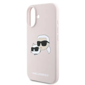 Karl Lagerfeld Silicone Heads Print MagSafe Apple iPhone 16 Plus - dėklas telefonui rožinės spalvos - Image 6