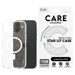 CARE by PanzerGlass Flagship Star Lit Apple iPhone 16 Plus 6.7" dėklas telefonui baltos spalvos MagSafe 1343 - Image 1