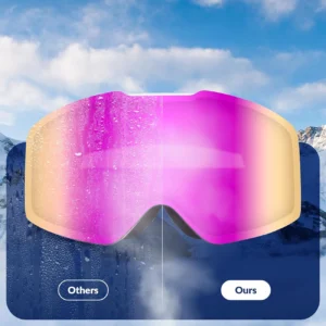 Qunature Pink Frameless Ski Goggles - Pink - Image 4