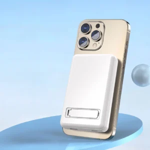 Powerbank Dudao K14S+ 10000mAh 20W USB-A / USB-C / MagSafe su stoveliu - baltos spalvos - Image 5