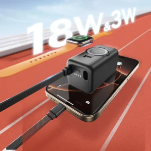 Joyroom JR-W13 5000mAh Smartwatch Powerbank - Juodas spalvos - Image 4