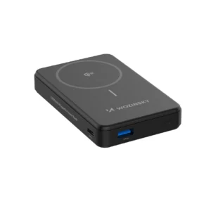 Powerbank Wozinsky WLWP-10KA0Y3S 22.5W PD Qi2 10000 mAh, su stoveliu, 1x USB-A, 1x USB-C - juodos spalvos - Image 3