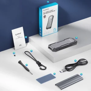 Disko dėžutė Orico OXS2C3-G2 M.2 NVMe/SATA SSD USB-C 3.2 - pilkos spalvos - Image 4