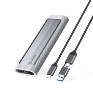 Disko dėžutė Orico AXM2-G2 M.2 NVME USB-C/USB-A na USB-C 10Gb/s - pilkos spalvos