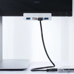 Orico MH4PU Hub Clamp-Mounted 4x USB-A 3.0 - sidabro spalvos - Image 4